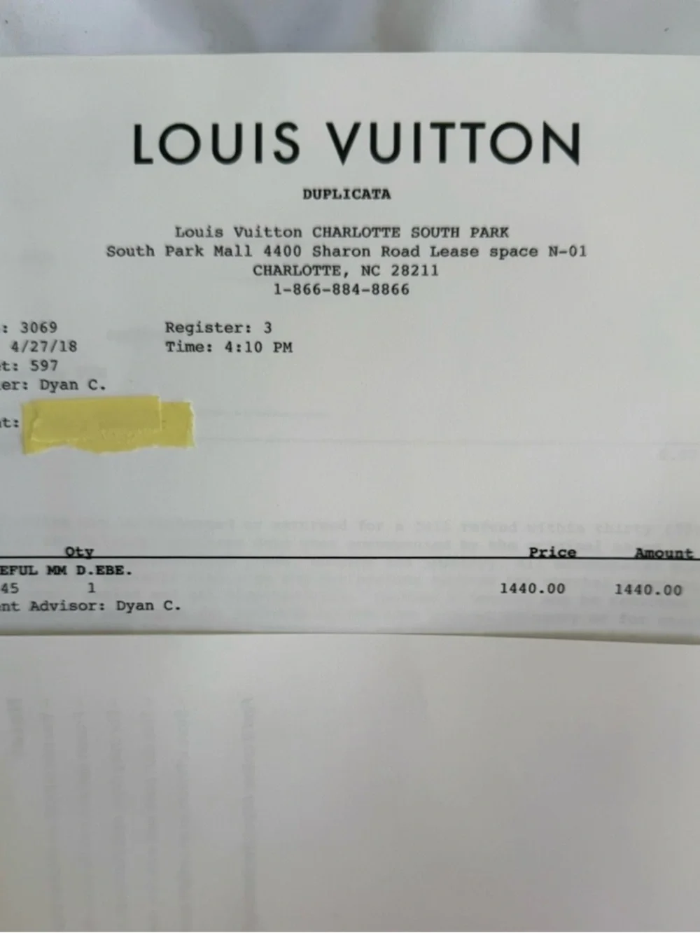 Louis Vuitton Graceful MM Damier Ebene ❤️ w/ Receipt - Picture 13 of 13